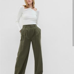 Gap Linen-Cotton Pleated pants - wide leg.